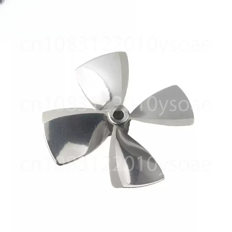 4-Blade 316 Stainless Steel Marine Propeller 80mm Diameter 1.2mm Pitch With Optional 5mm/6mm Bore For Enhanced Performance