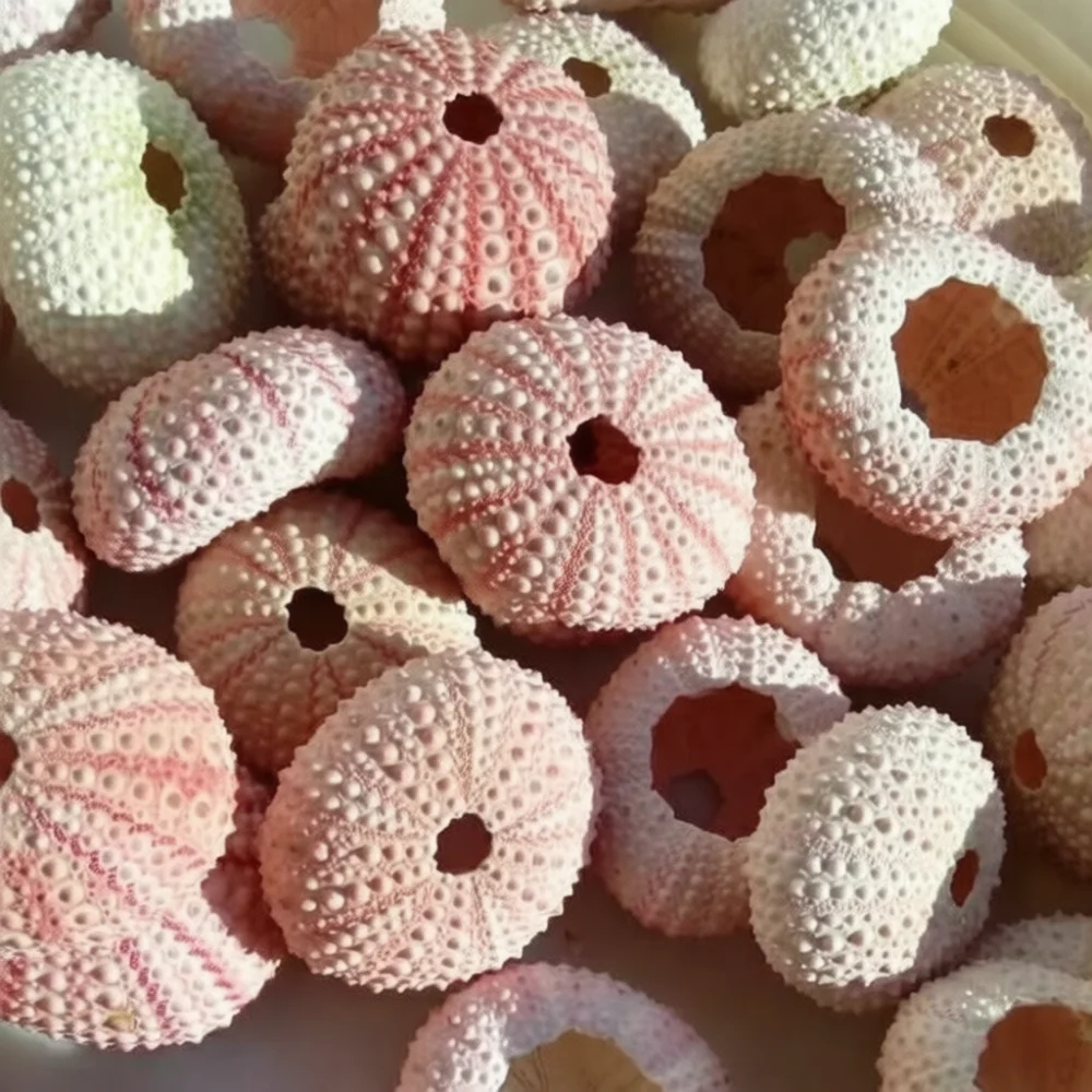 Decorative Natural Sea Urchin Dreamy Ocean Style Ornament Diy Night Lamp Making Material House Accessories