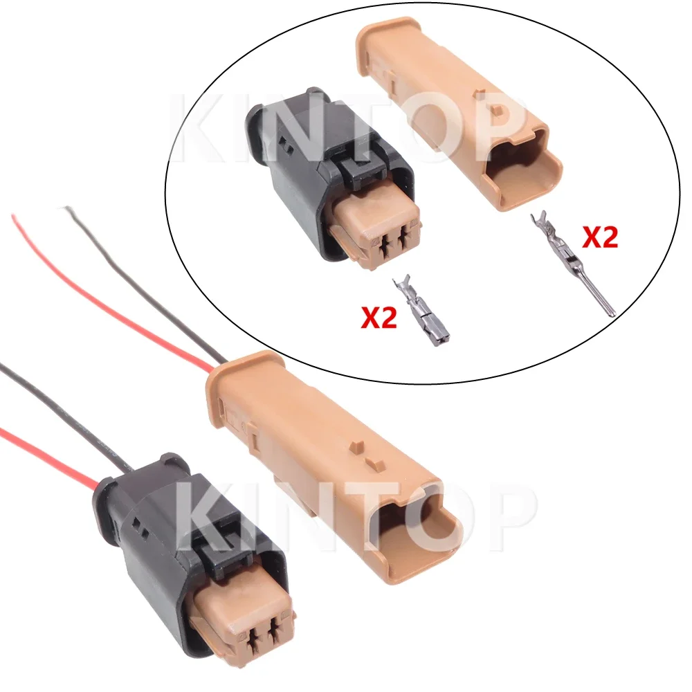 

1 Set 2 Pins 1801174-6 1801175-6 Auto AC Assembly Sensor Plastic Housing Socket Car Headlight Wire Connector for Peugeot Citroen