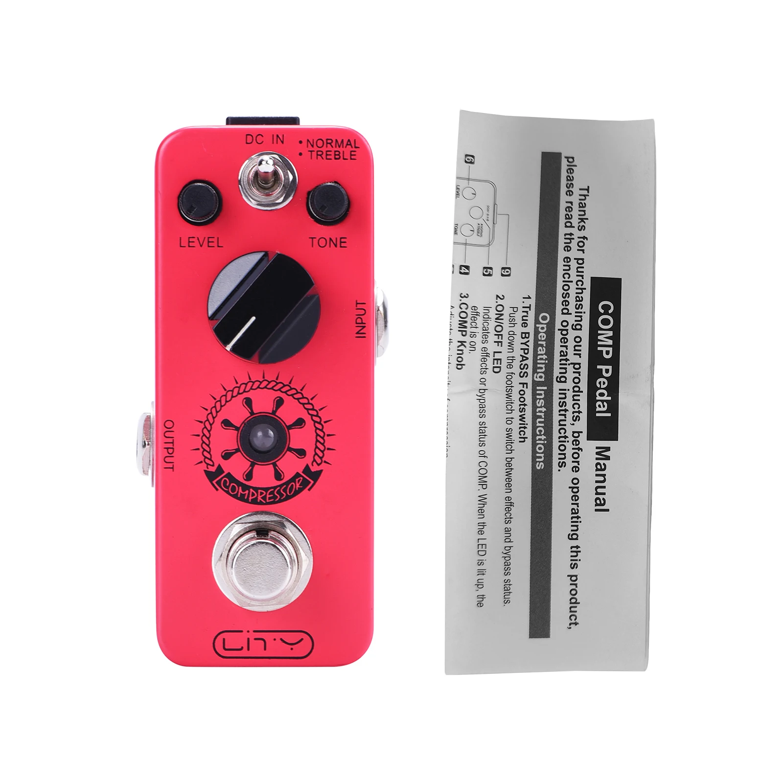 Lity Compressor Guitar Pedal Mini Compressor Effects Pedal Ultimate Comp 2 Modes Guitar Effect Pedal Pure Analog True Bypass