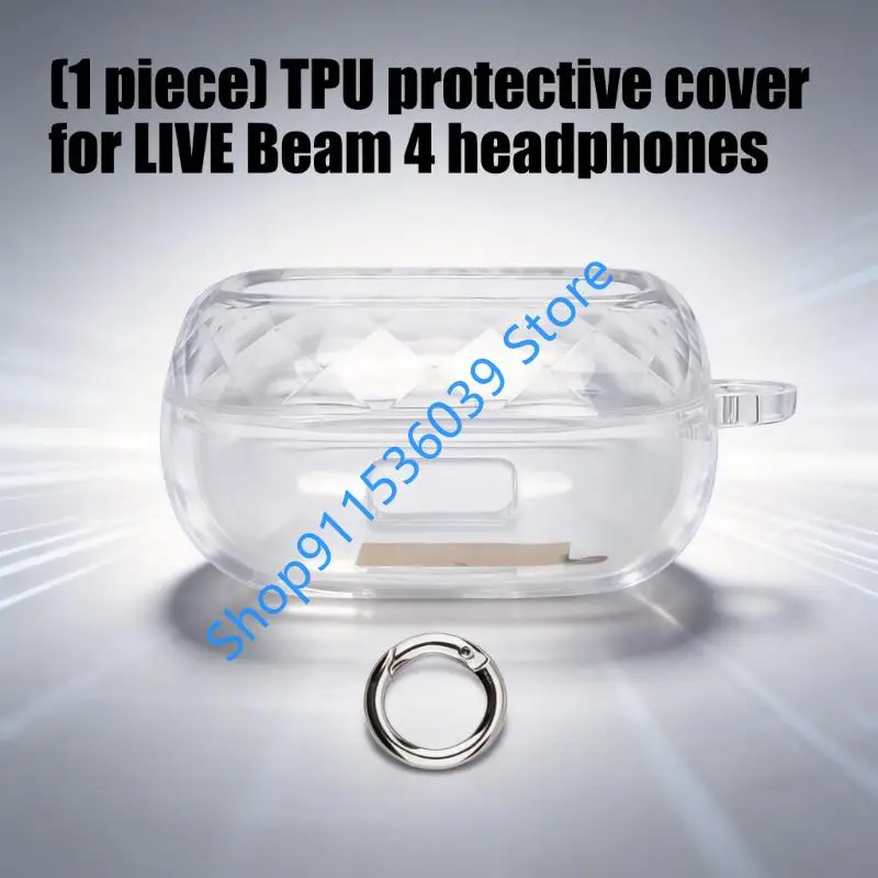 

For JBL LIVE BEAM 4 Earphone Case TPU Headphone Protective Cover transparent Washable Charging Box Sleeve