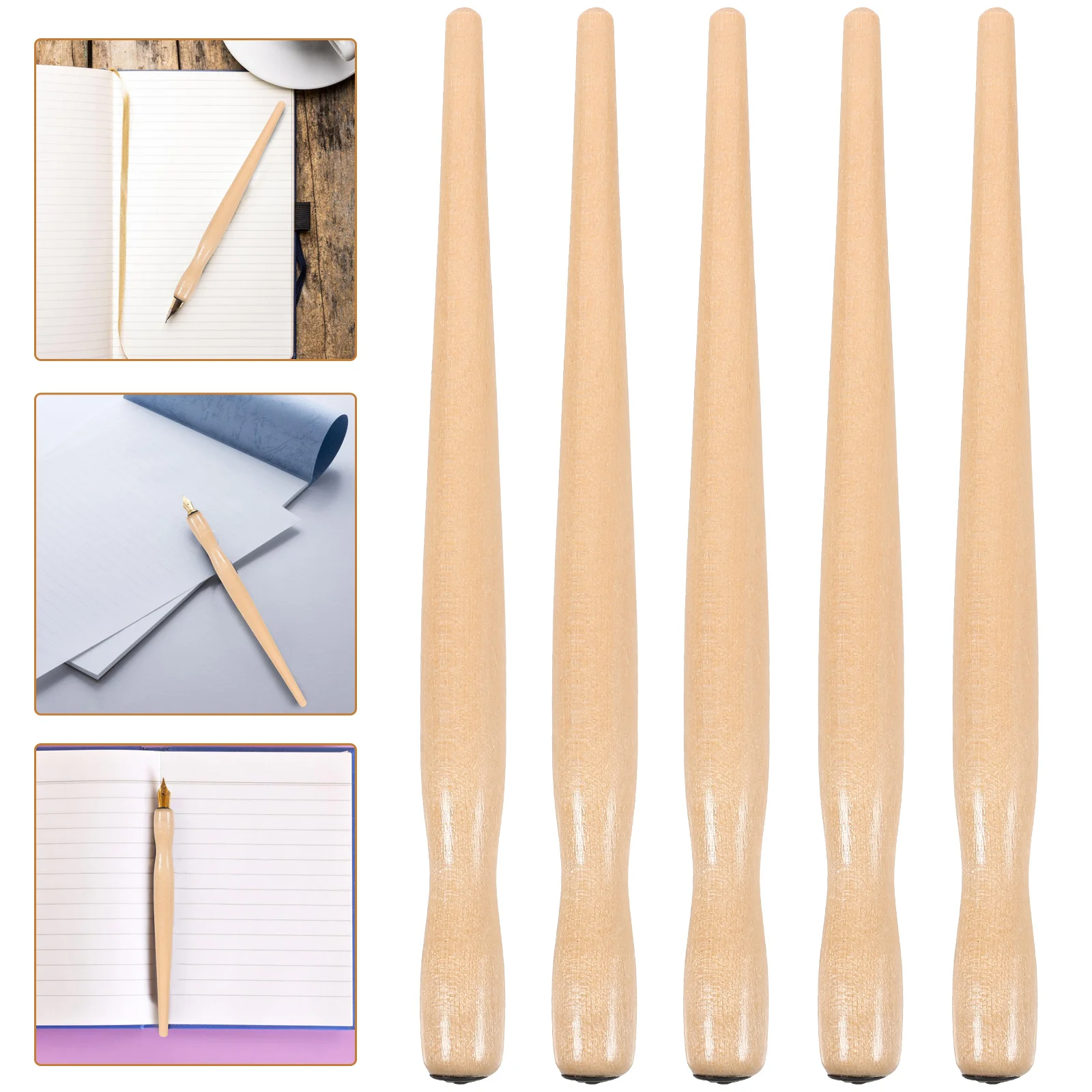 

5 Pcs Dip Pen Holder Calligraphy Supply Drawing Pens Replaceable Ink Holders Present Wood Painting Supplies