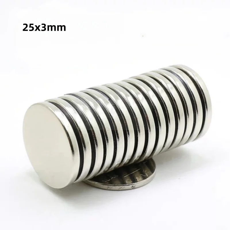25x3mm Round strong magnets 25mmx3mm for organizing memos, photos, and DIY on fridges and cabinets 25*3mm