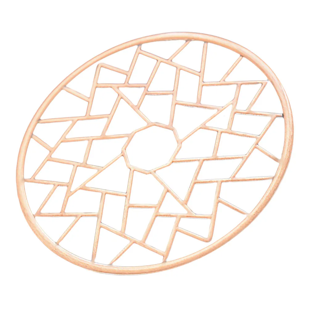 Alloy Tea Warmer Mat Non-Deformable Tea Stove Pad Nonslip Trivet for Teapot Countertop Kitchen Hot Dish Mat