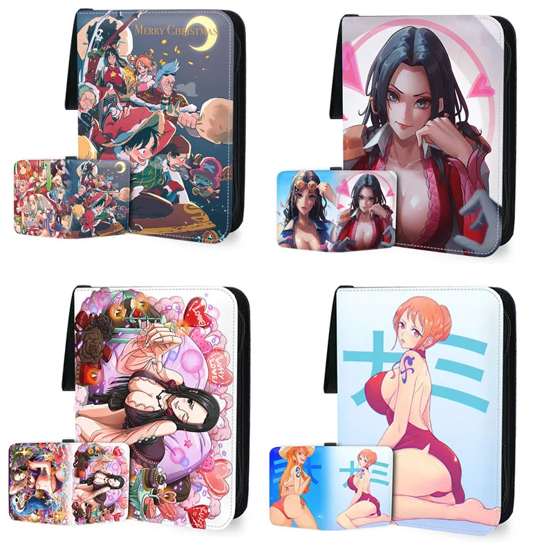 

Anime One Piece Series Uta Monkey D. Luffy Boa-Hancock 9-Panel Zip Card Book Children's Toys Boys Surprise Birthday Gifts