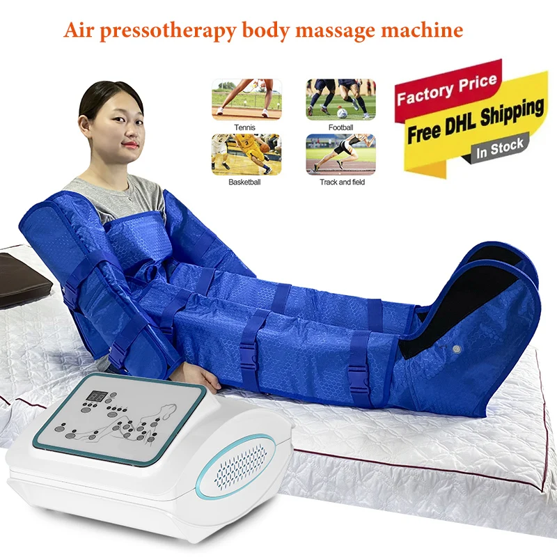 Professional Air Wave Pressure Therapy Machine Pressotherapy Lymphatic Dranaige Body Massage Suit Belly Leg Cellulite Remover