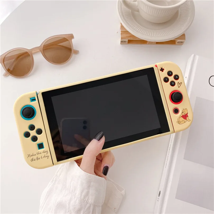 Little Bear Family Soft  TPU Case Shell Protective For Switch Split Housing Box For Nintendo Switch Accessories NS Console