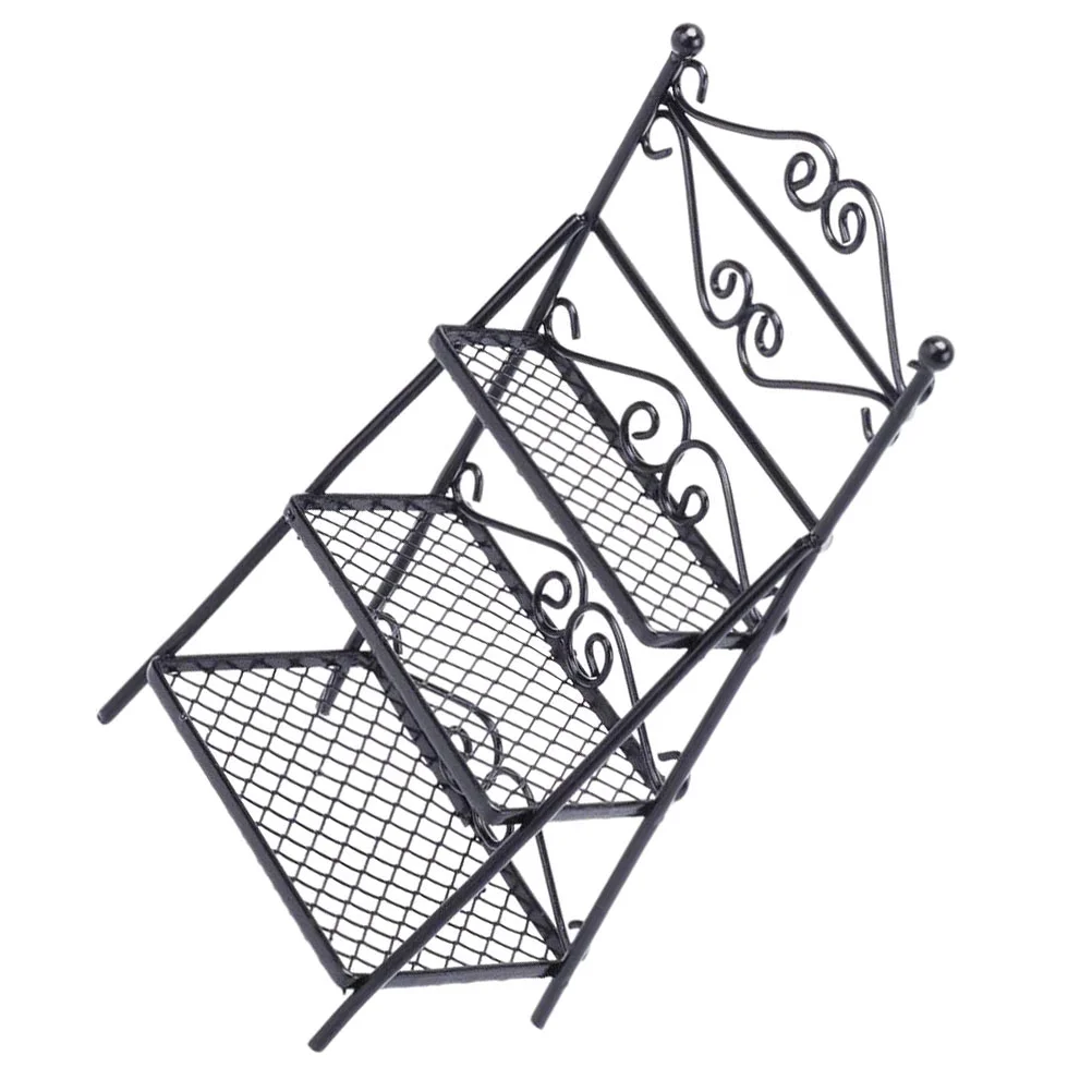 Miniature Flower Pot Stand Model Mini House Flower Rack House Scene Decoration miniature flower rack model