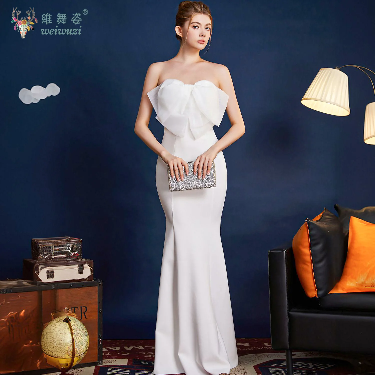 

Elegant Off Shoulder Mermaid Evening Dresses Sweetheart Women Birthday Party Long Fashionable Design Strapless Bodycon Prom Gown