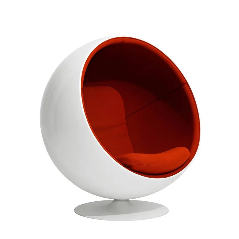 

Egg shell hemispherical fiberglass leisure chair, balcony single sofa recliner