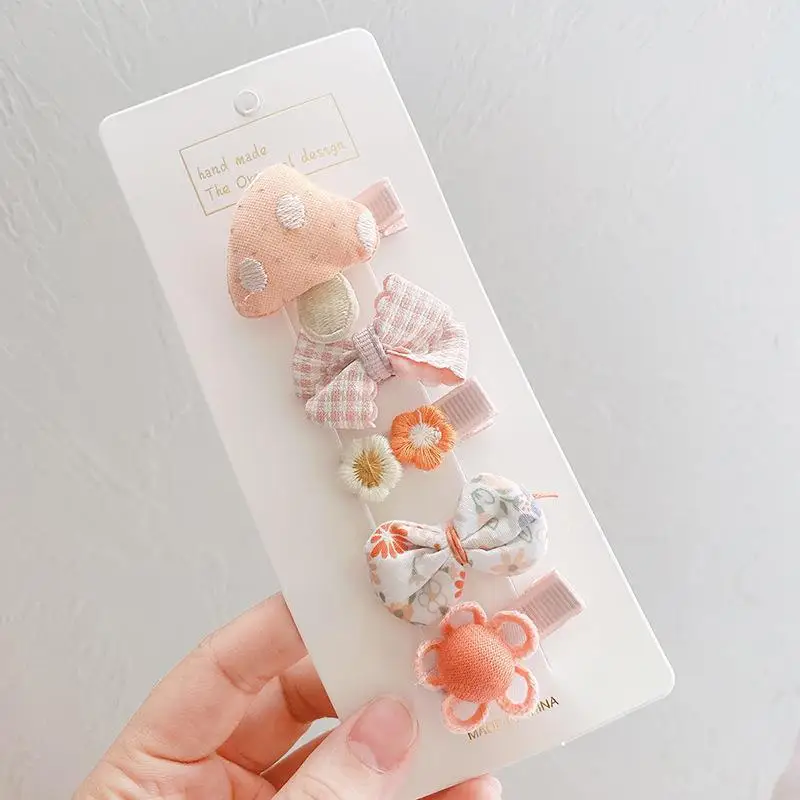 Pinzas para el pelo con cubierta de tela para niña, Base de pinza de pelo de cocodrilo, horquilla con lazos, accesorios para el cabello, 35mm, 20