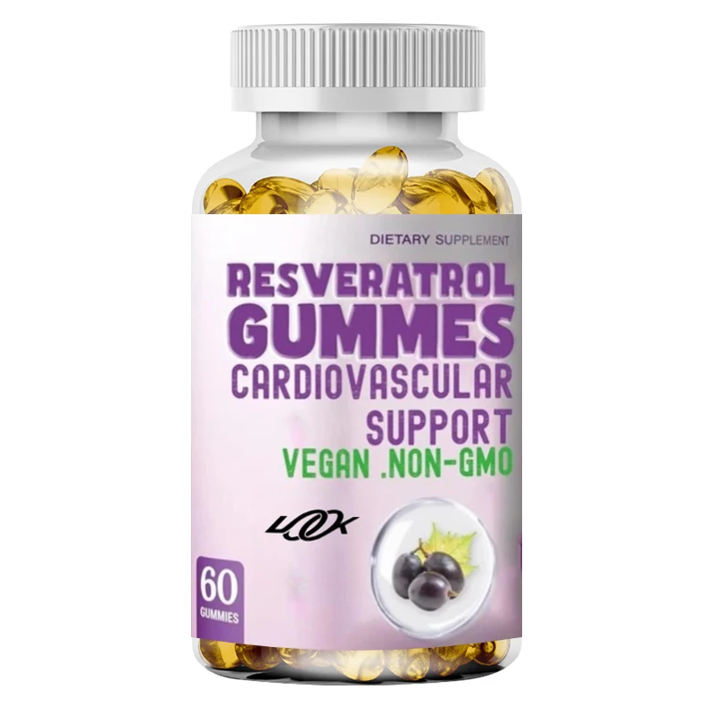 Resveratrol Gummies 1000mg - Trans Resveratrol Antioxidant, Immune Support Supplement, Non GMO Antioxidant Gummies