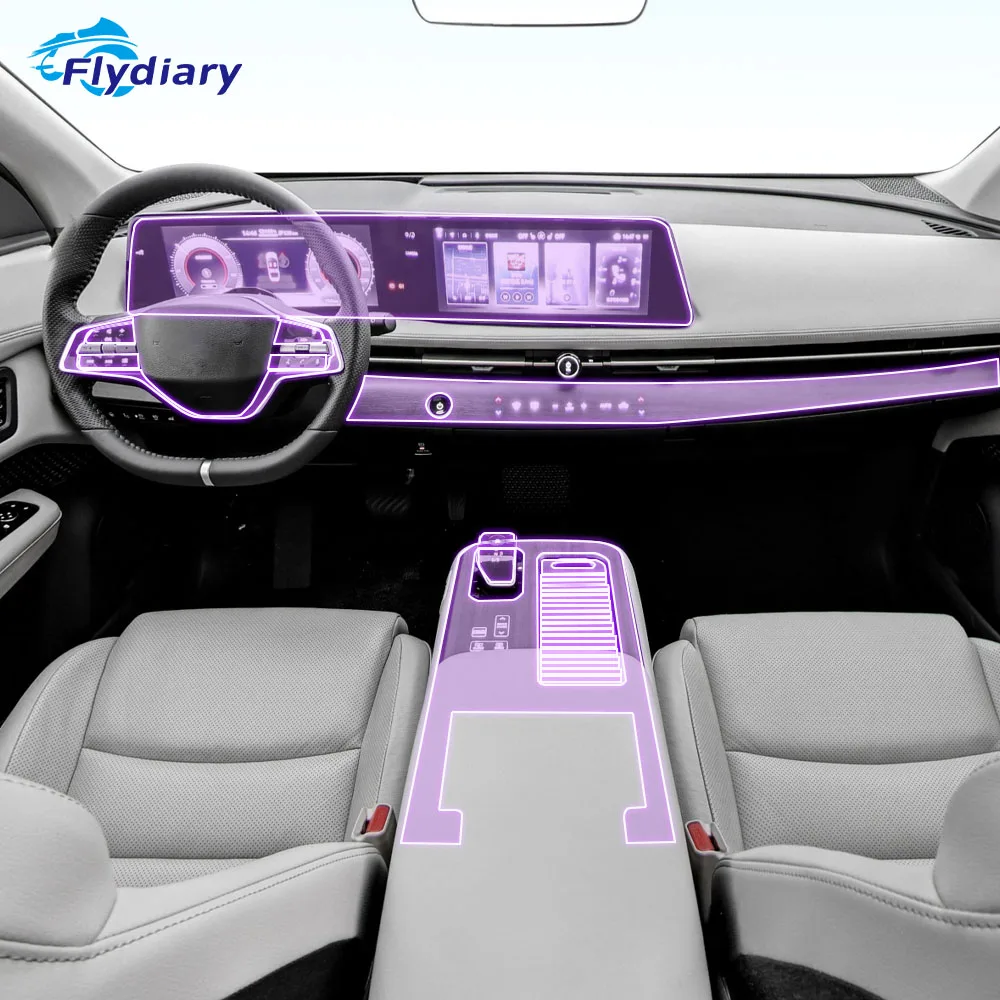 

For Nissan Ariya 2022-2023 Car interior Center console transparent TPU Paint protective film Anti scratch sticker LCD scree PPF