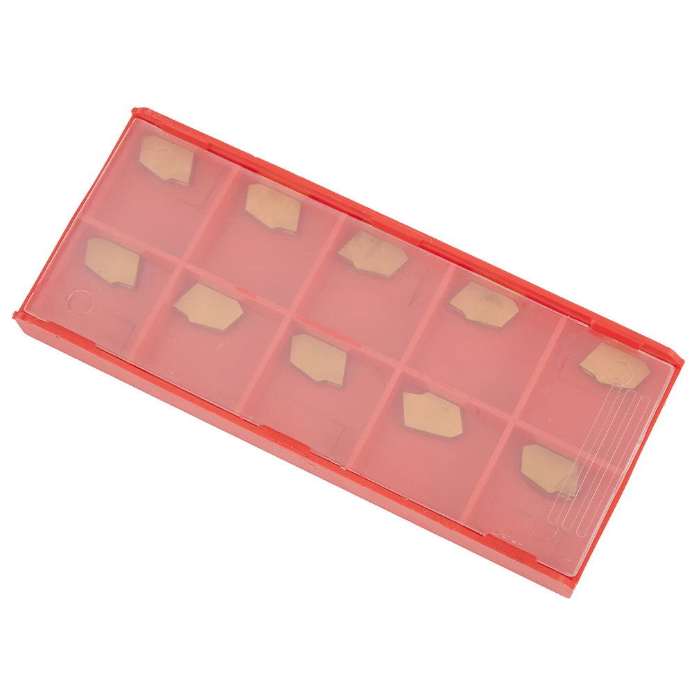 SP200 GTN2 Grooving CutOff Carbide Inserts for SPB262 SPB322, 10pcs, Gold Color, Heat Resistant, Excellent Wear Resistance