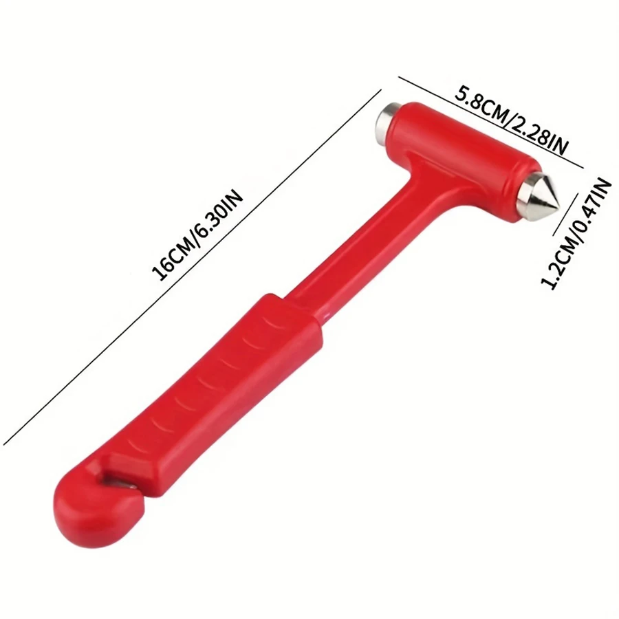 Multifunctional Safety Long Handle Solid Car Self-Help Emergency Escape Hammer Window Breaker for Window Knocking Glass Artifact