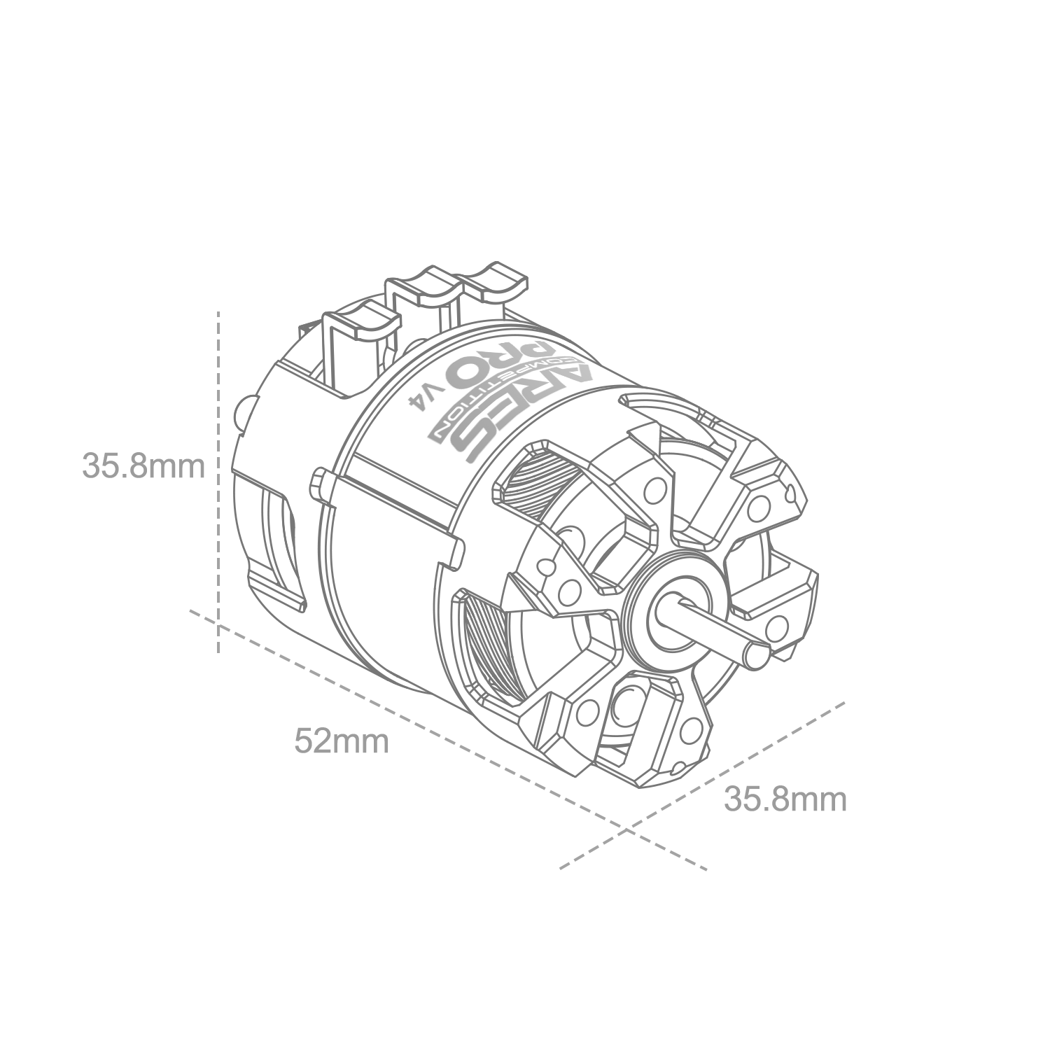 SkyRC ARES PRO 4 lengüetas de soldadura de baja resistencia sin escobillas con sensor resistencia inferior a 0,1 mΩ corriente máxima 80A por pestaña para coches Rc