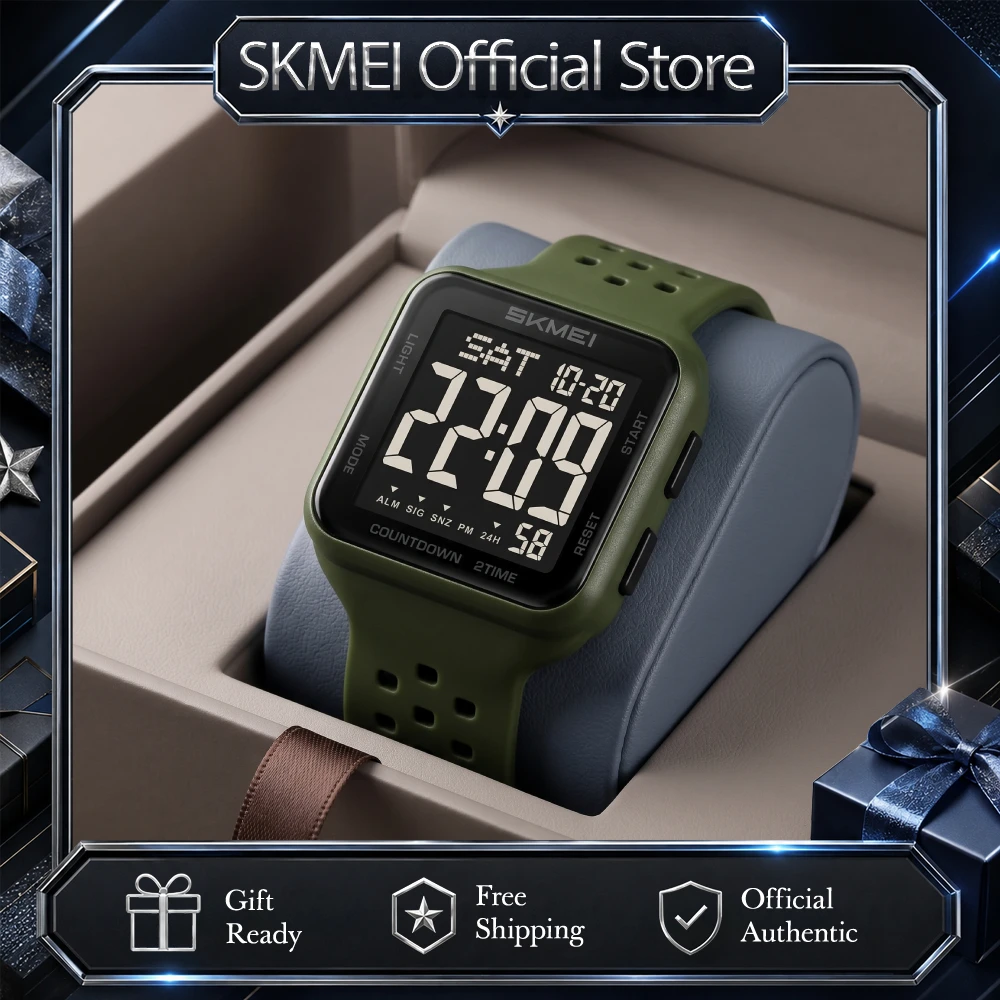 SKMEI 2440 Men Digital Watches 50M Waterproof Women Electric Wristwatch Unisex Clock Countdown Timer Alarm Reloj Hombre Week