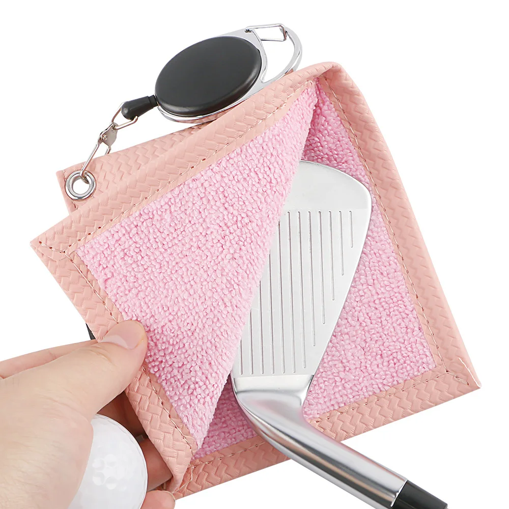 

Square Golf Towel with Carabiner Hook Water Absorption Golf Club Towel Double-sided Clean Golf Balls Cleaning Towel Golfer