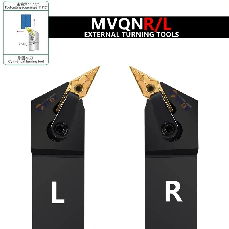 TUOZ External Turning Tool MVQNR MVQNL 3232P16 MVQNR3232P16 MVQNL3232P16 32MM Turning Lathe Tool Holder for VNMG1604 Inserts