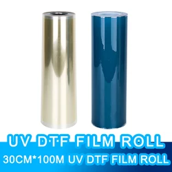 UV DTF Film B para Superfície de Forma Irregular, Filme de Transferência Mágica, Etiqueta da Impressora, DIY, 30cm x 100m, 30cm x 100m