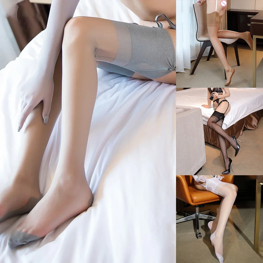 

Nylon Sheer Thigh Highs Designed Exclusively for Women with Stylish Vintage Elements and Comfortable Fit at the Top