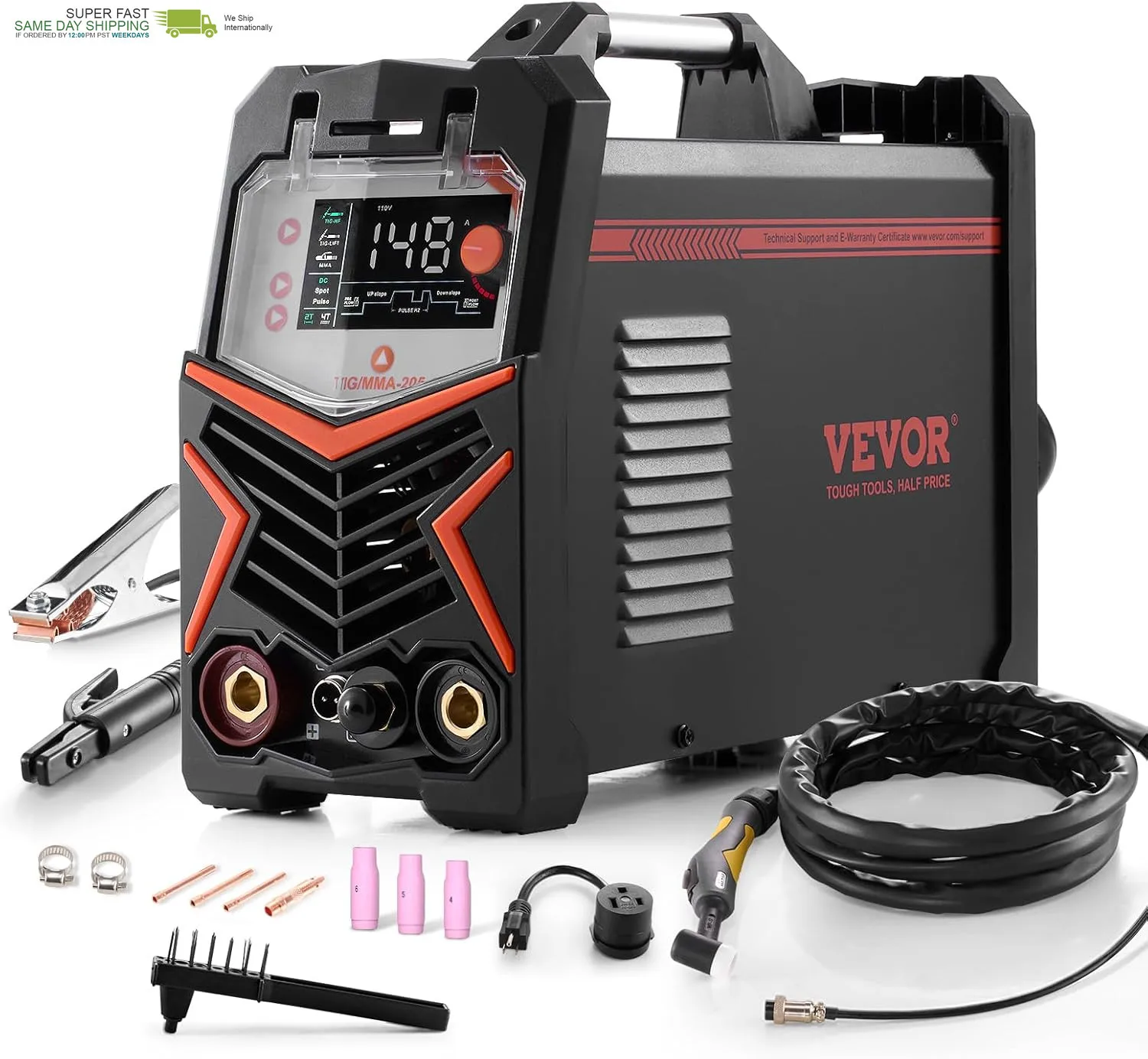 

205A 3-In-1 Welding Machine 110&220V Dual Voltage Electric Welder with IGBT Inve