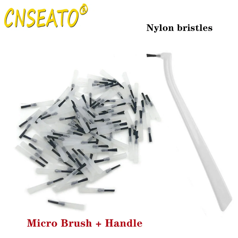 100pcs Disposable Composite Brushes Tips Dental Micro Applicators Handles Sticks For Dentist Clinic Lab Medicine Wipping Tools