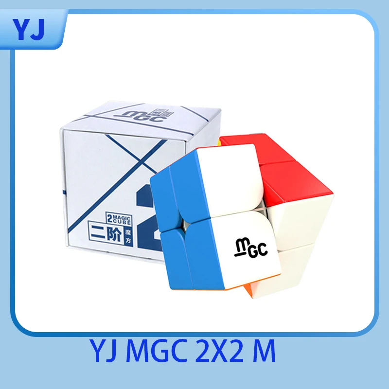 YJ MGC 2 2x2 M Magnetic Magic Speed Cube Stickerless Professional Fidget Toys MGC 2 M Cubo Magico Puzzle