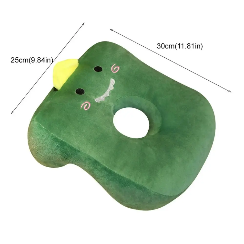 Portable Cartoon Plush Nap Pillow Hollow Hole Wear Resistant Sleeping Pillow Animal Pattern Soft Neck Support Office