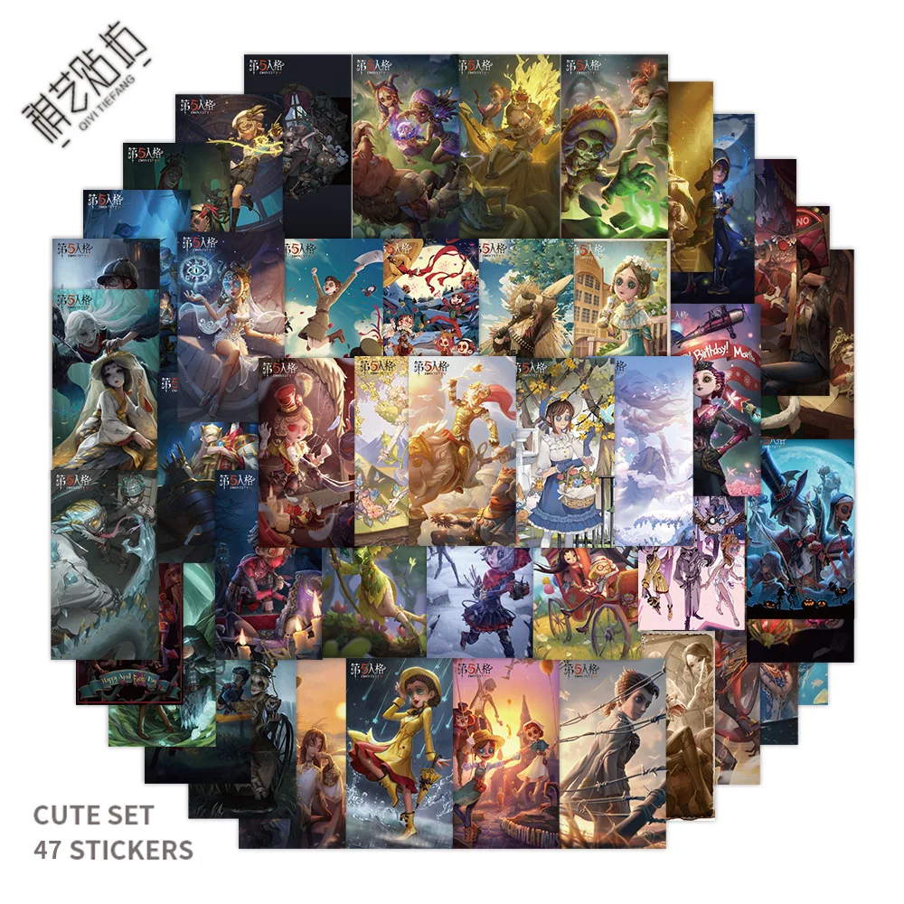 47 قطعة من ملصقات الهوية المضحكة لملصقات Emojis ملصقات حافظة الهاتف للأمتعة