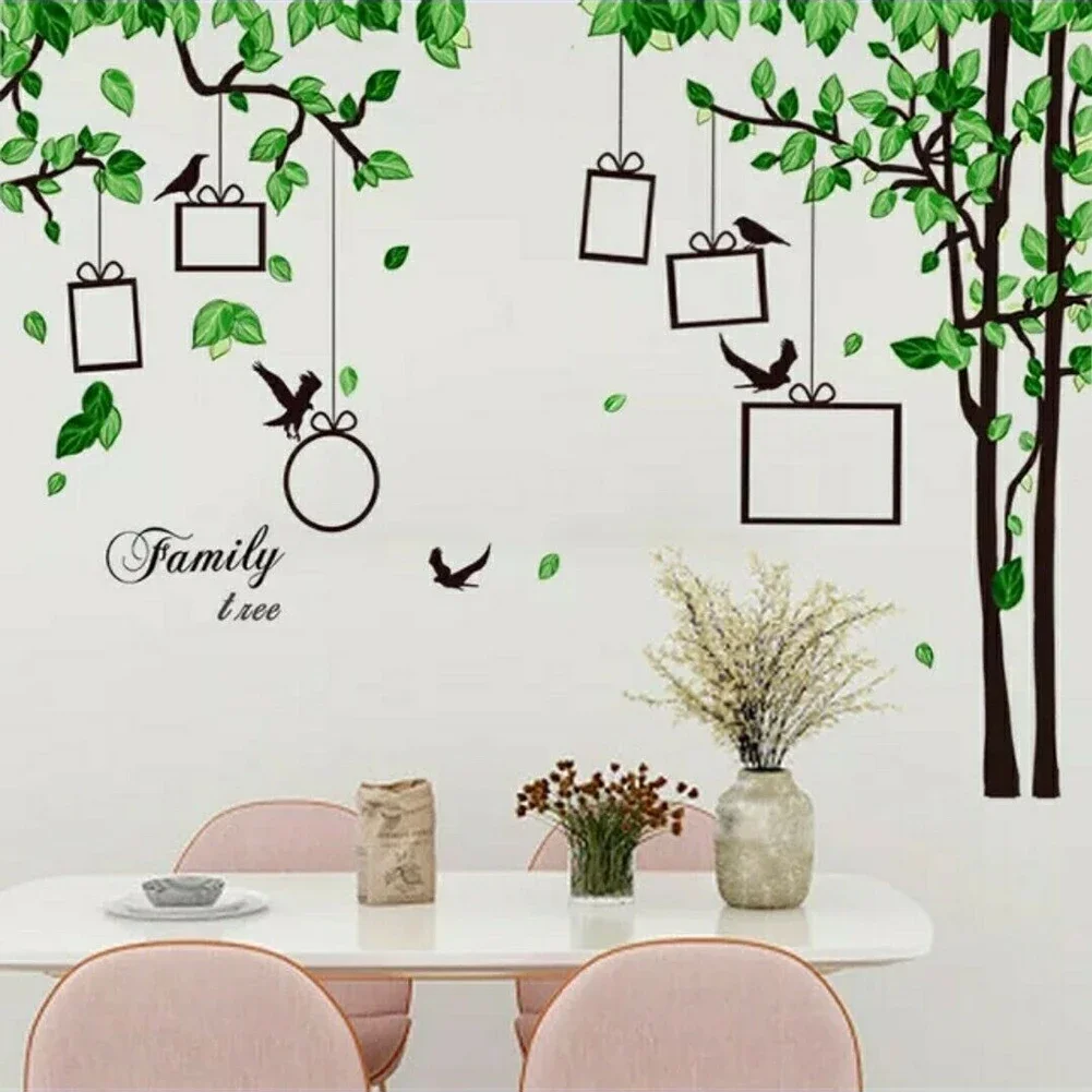 100% nuevo pegatina de pared pegatinas árbol verde decoración del hogar pegatinas de pared pegatinas de pared decoración familiar