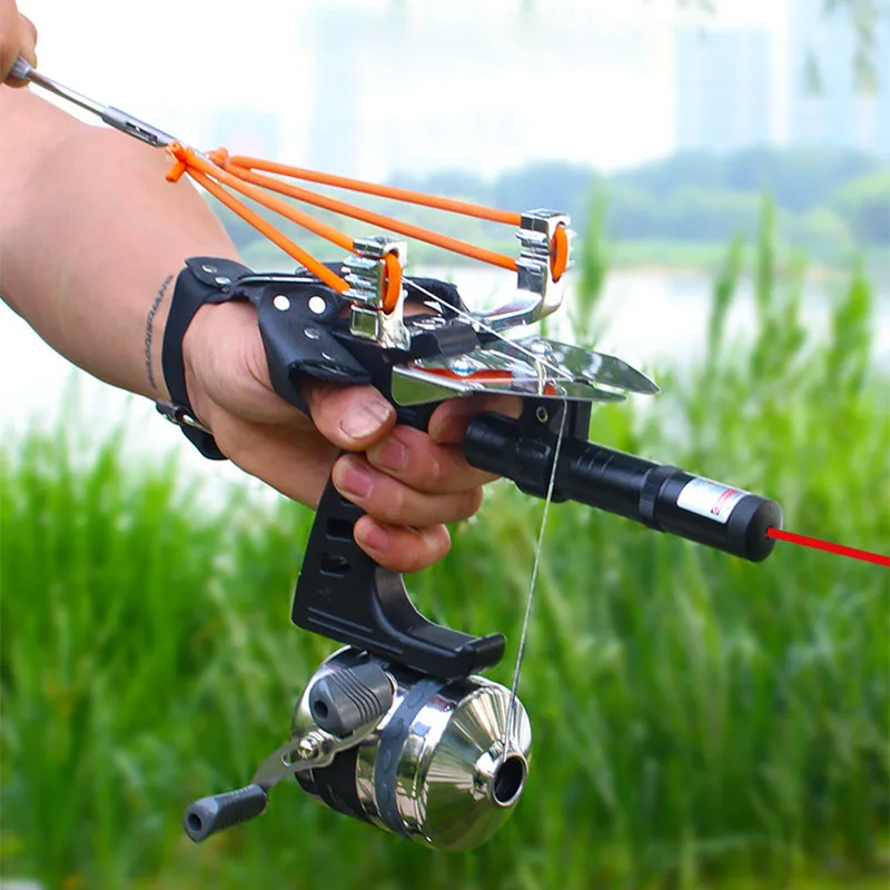 Outdoor Professional Fishing Slingshot Hunting Catapult Outdoors Fishing Compound Bow Catching Fish Tool Sets