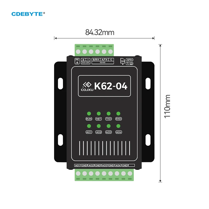 Point-to-point 4-20mA Analog Transmission Module CDEBYTE K62-DL20 160mW(22dBm) RS485/LoRa Hardware Watchdog Anti-Interface