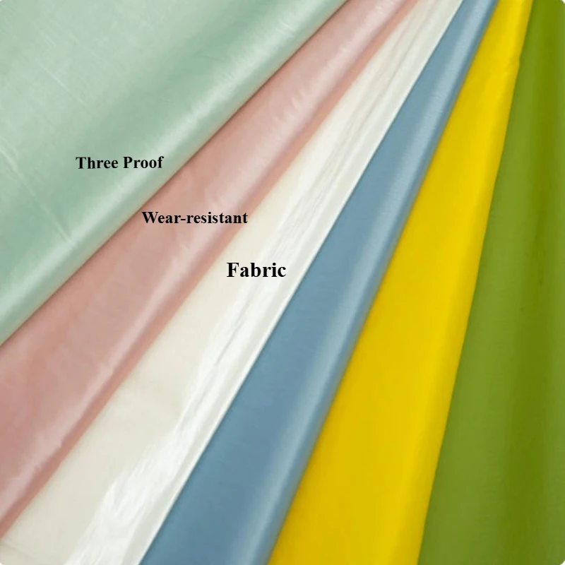 Three Proof Wear-resistant Fabric for Light Thin Waterproof DIY Sewing Windbreaker Jacket Solid Color Clothing Fashion Cloth