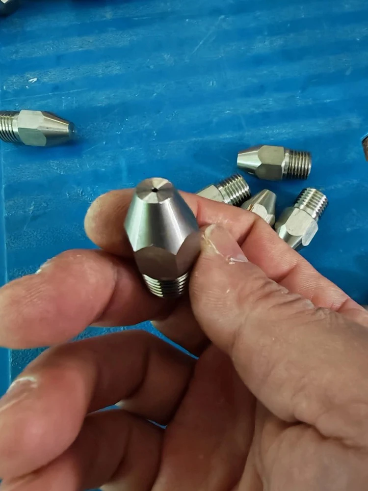 High Pressure Straight Spray Nozzle 0 Degree Liquid Column Flow Tip SS 1/4" 3/8" for Industrial Washing Cutting Cleaning
