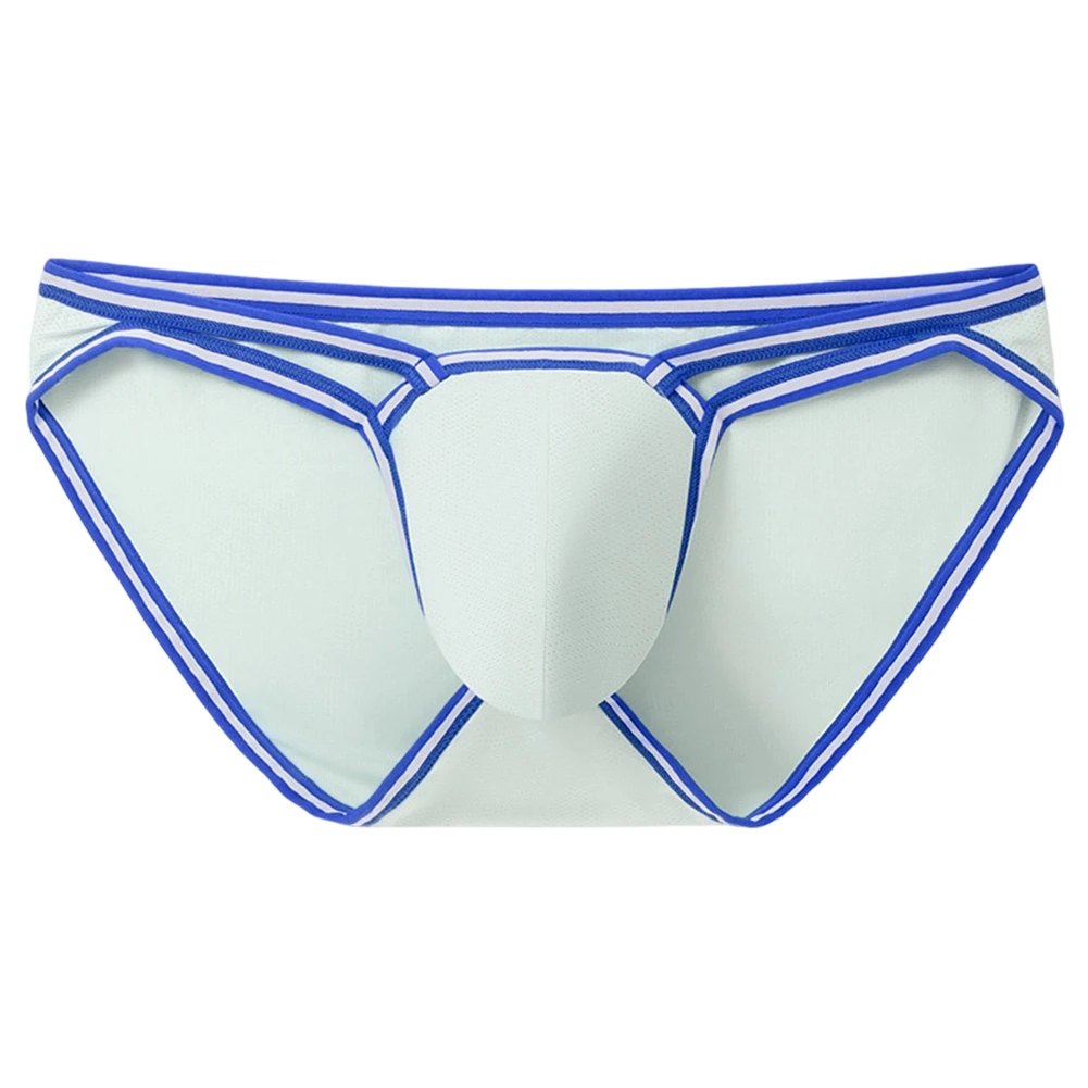 Men Contrast Color Simple Underwear Sexy Hollow Thin Strap Low Waist U Pouch Panties Briefs Sissy Gay Lingerie