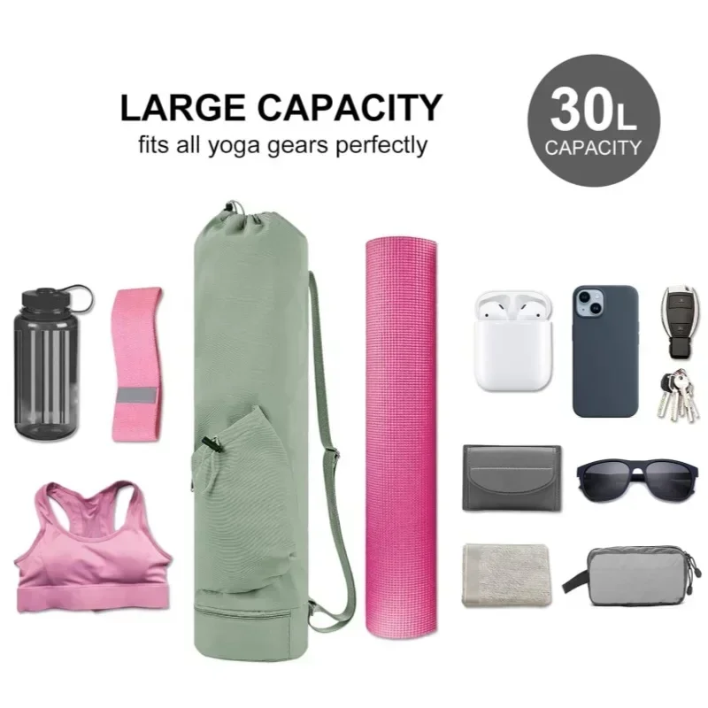 Yoga Mat Bag Sports Gym Bags Women Duffle Bags Pilates Gym Organizer Drawstring Backpack