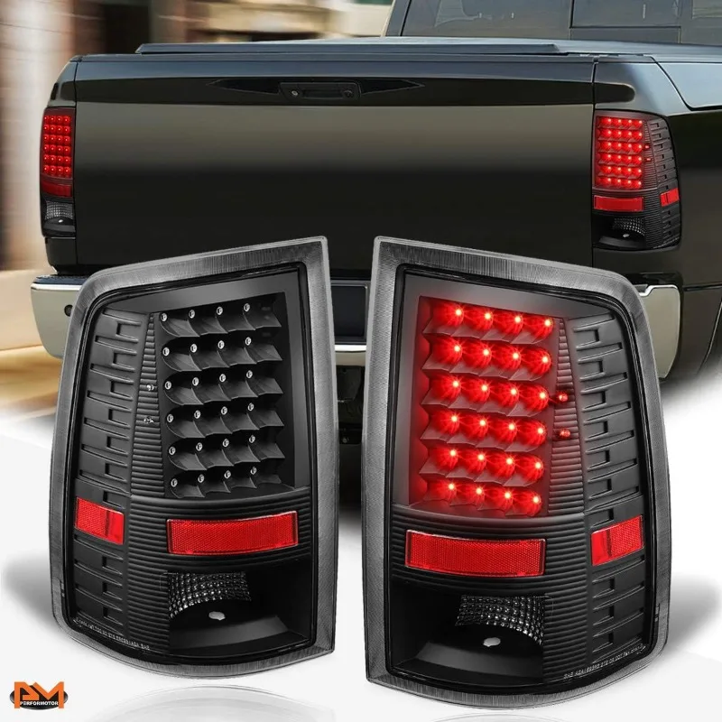 

PM PERFORMOTOR Pair of Full LED Tail Light Rear Brake Reverse Lamp,Black Housing Clear Lens