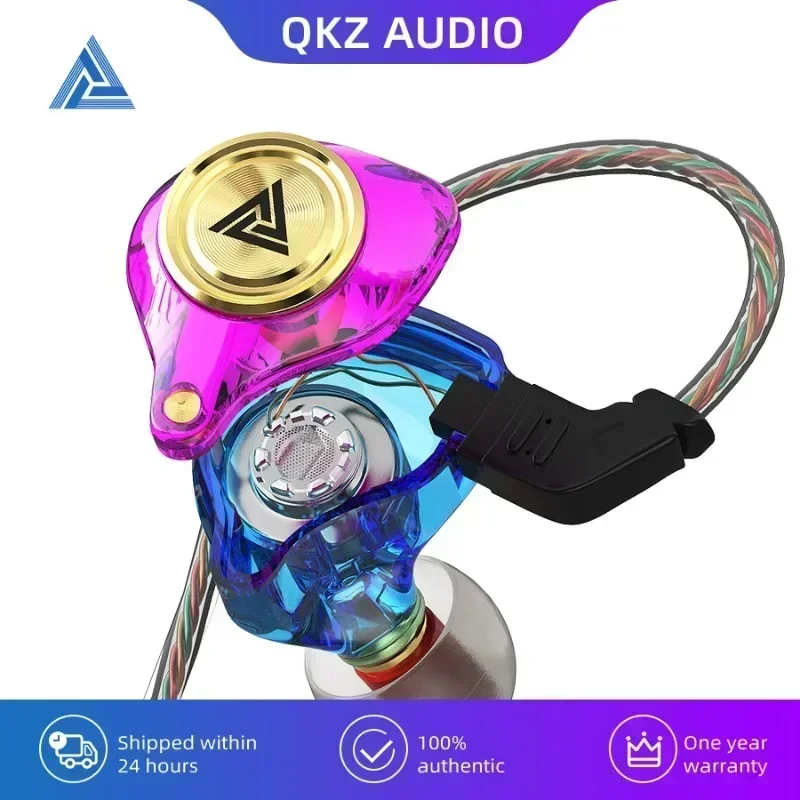 QKZ AK3 FiLe Wired Earphone with Microphone HiFi Music Monitor Bass Headphones Noise Cancelling Headset For Sport Gaming Earbuds