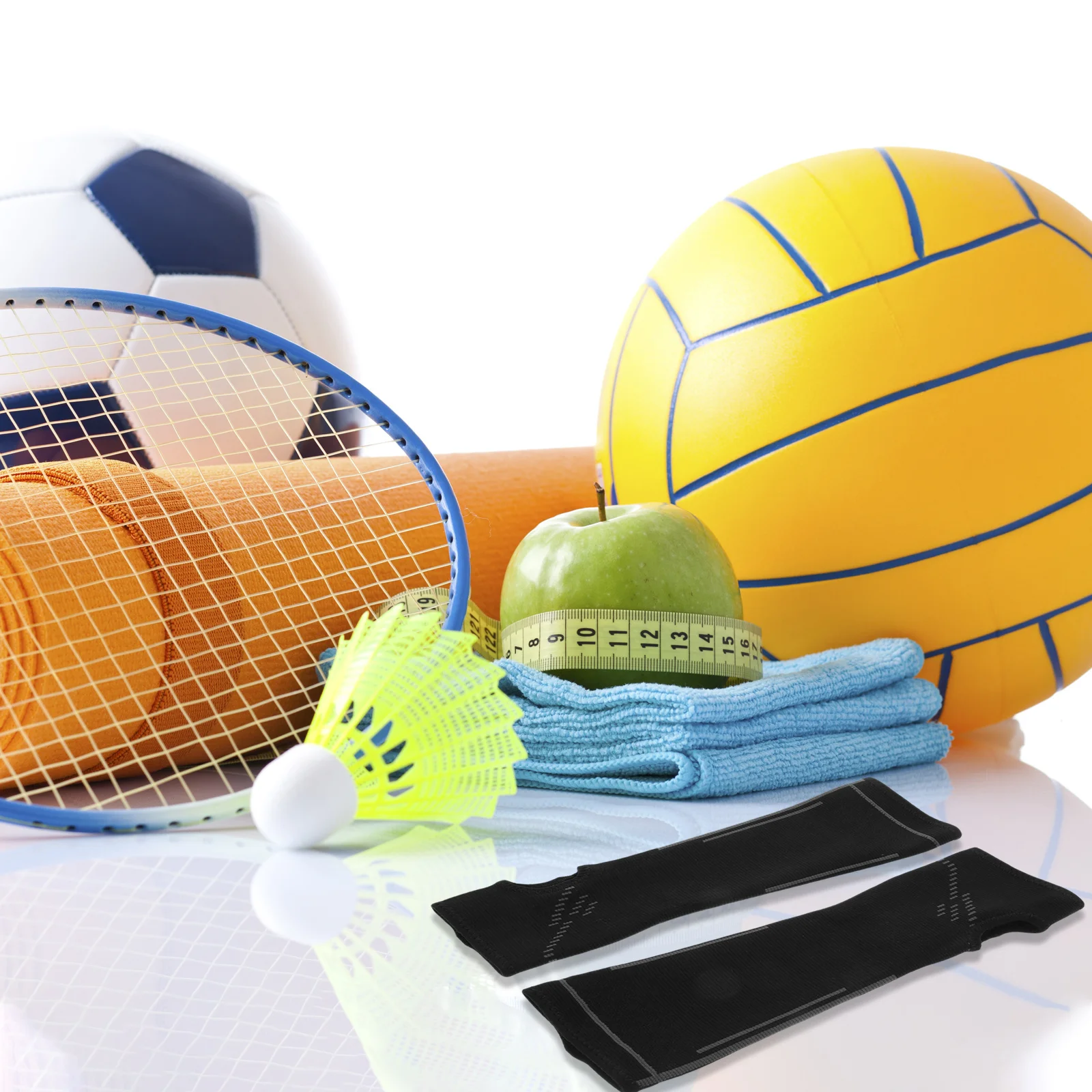 1 Paar Volleyball-Armstulpen, schwarz, verlängerter Unterarmschutz, langärmliger Armschützer für das Training von Unterarm-Ärmeln, Fußball