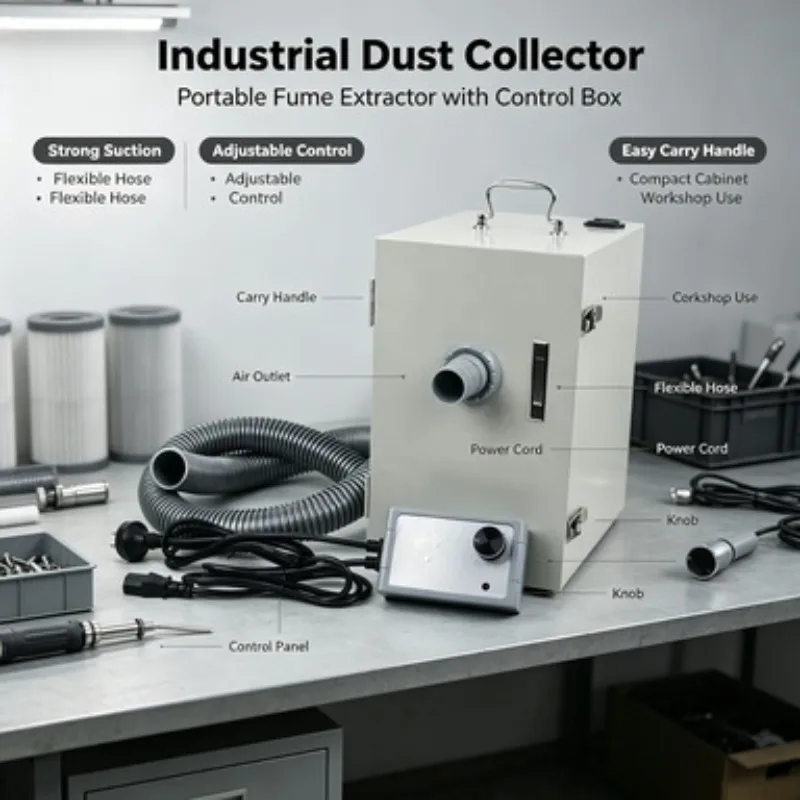 Single-hole technician vacuum cleaner, silent vacuum cleaner for dental denture grinding, dental technician dust collection
