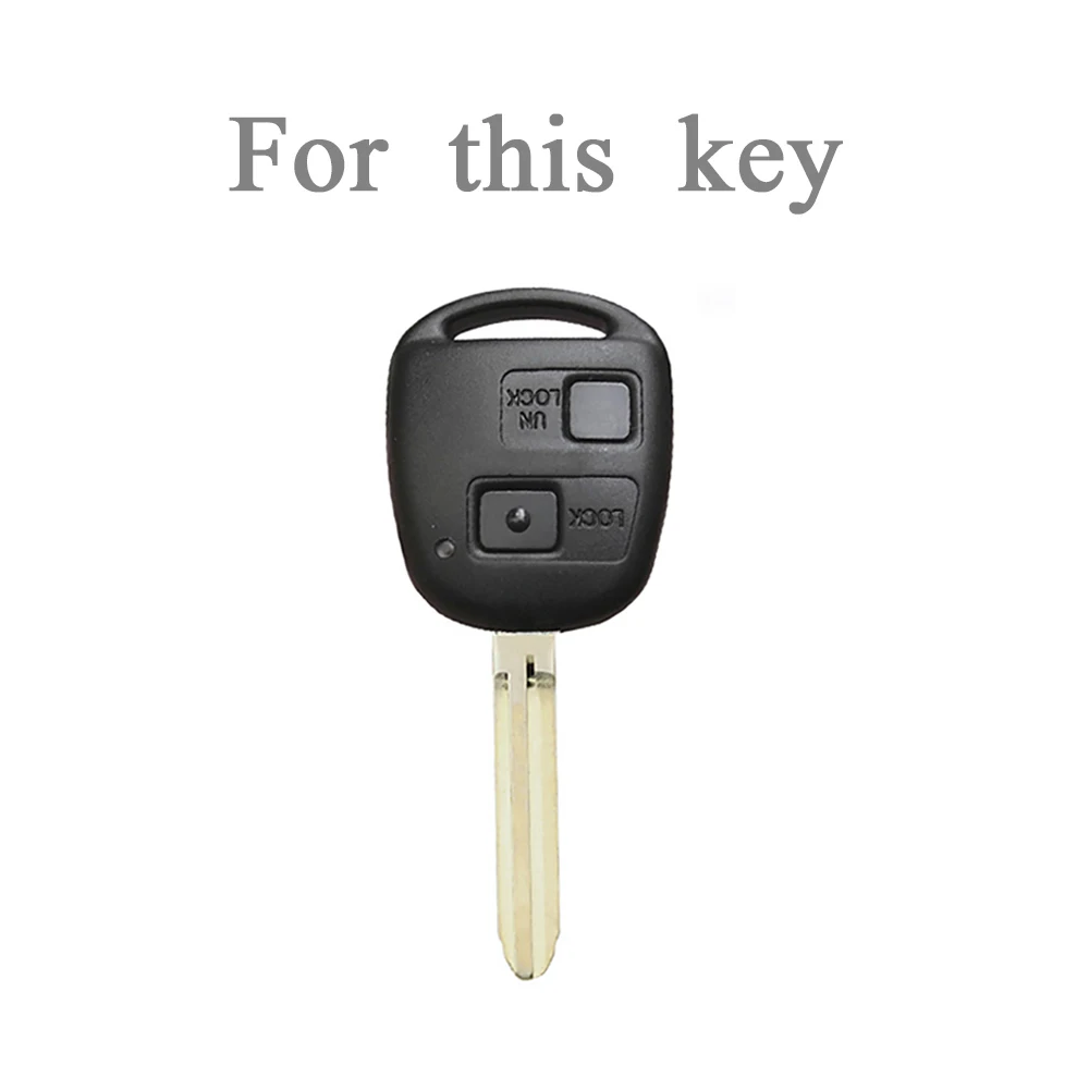 2 Buttons Shell Fob Holder For Toyota Yaris Carina 120 Corolla Avensis Land Cruiser Camry RAV4 Prado Remote Car Key Case Cover