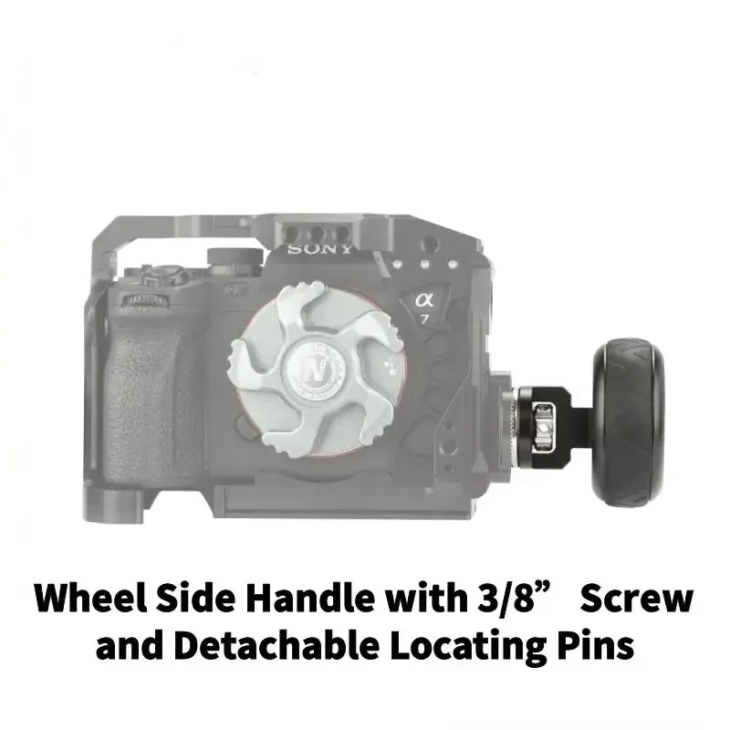 

Nitze Wheel Side Handle with 3/8” Screw and Detachable Locating Pins ARRI Rosette - PA31A