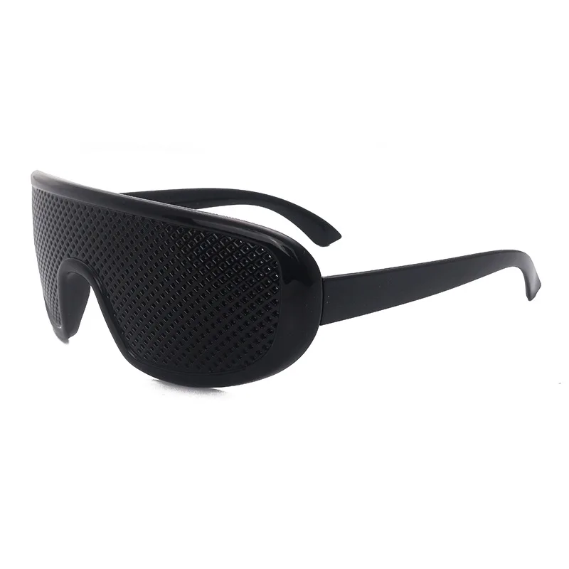 KLASSNUM Small Hole Glasses Eyesight Improvement Care Pinhole Glasses Exercise Eye Wear Men Women Black Decorative Glasses