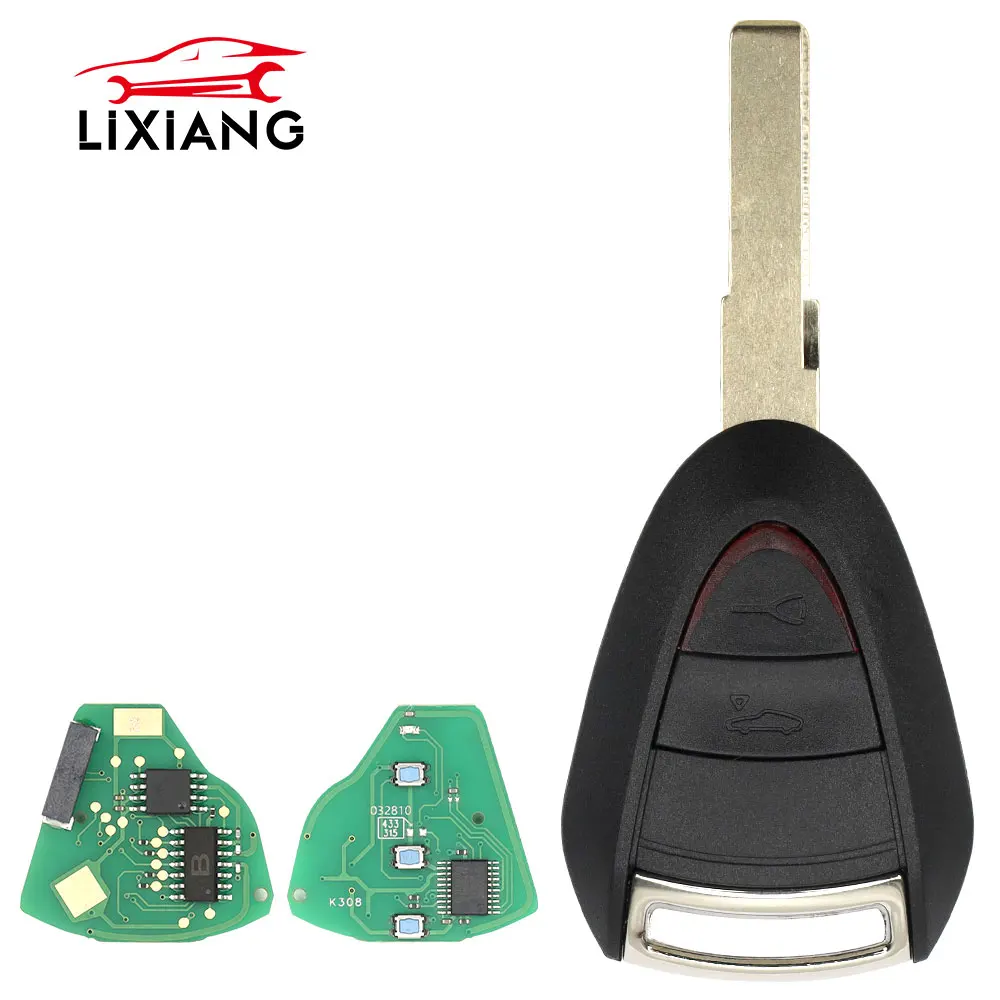 LXP-VIM244 CarRemote Control Key For 2B Porsche ID46Chip 315 433MHz Cayman Boxster Turbo 911 987 996 997 Carrera Targa2005 - 10