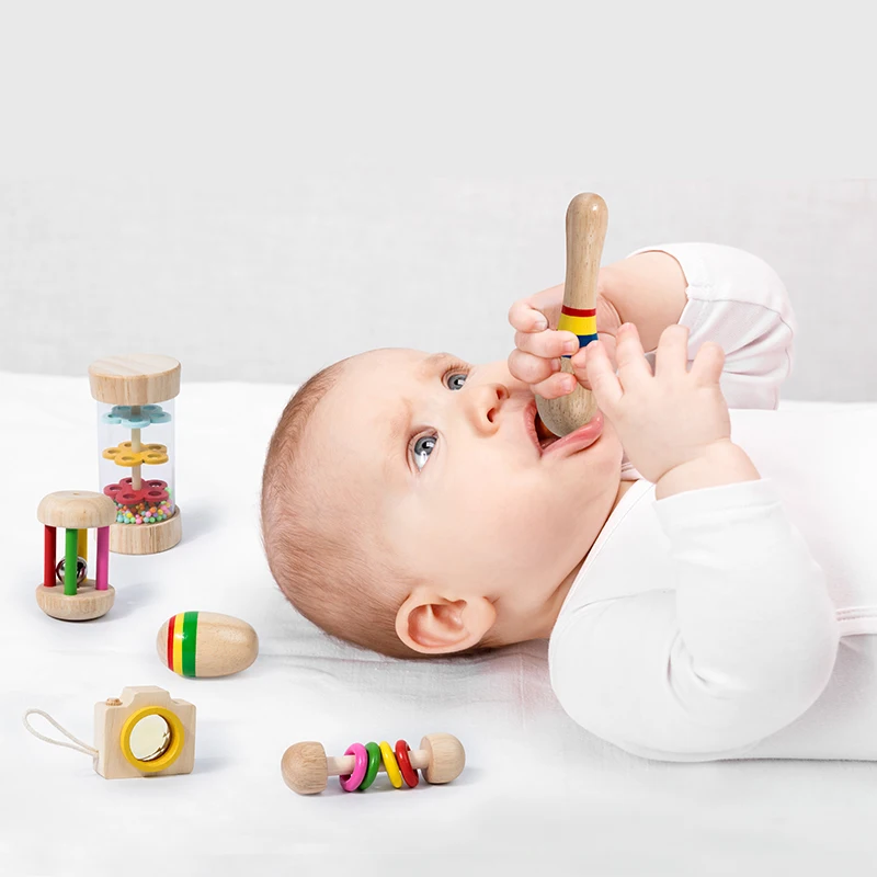 6 sztuk wczesne edukacyjne grzechotki dla dzieci zestawy kombinacja instrumentów muzycznych ksylofon zabawki sensoryczne dla małych chłopców dziewcząt