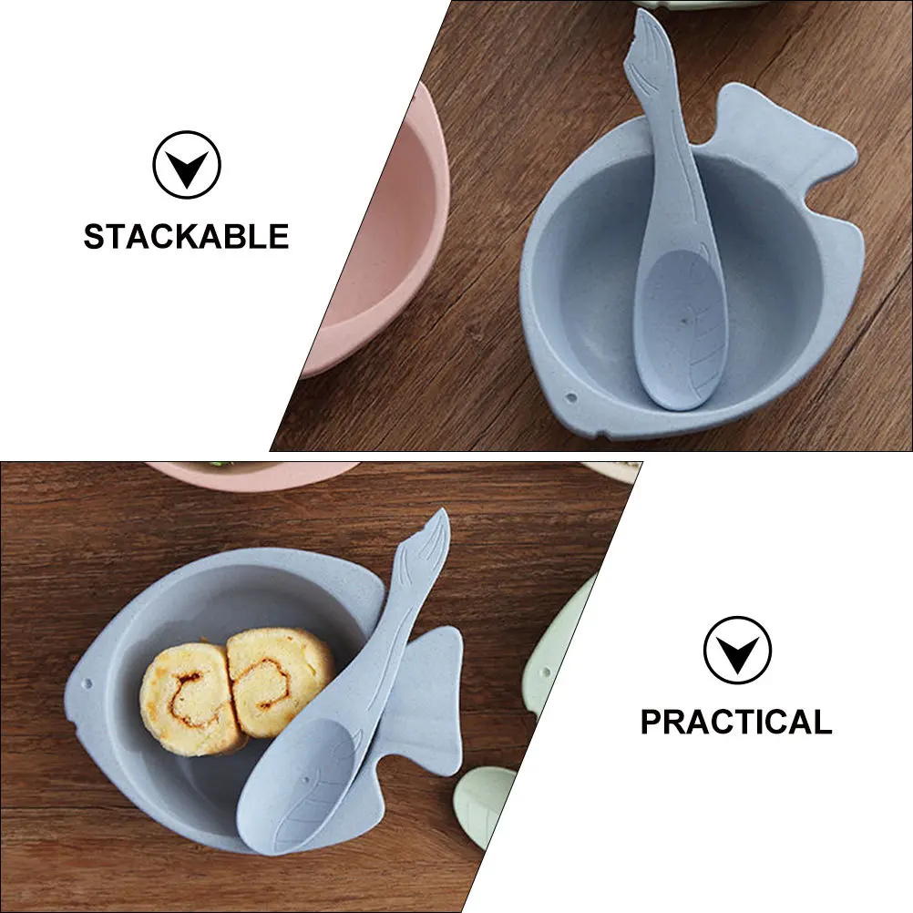 

Набор из 1 небьющейся миски в форме рыбы из пшеничной соломы для подачи супа, риса, салата, для детей, для кемпинга и кухни