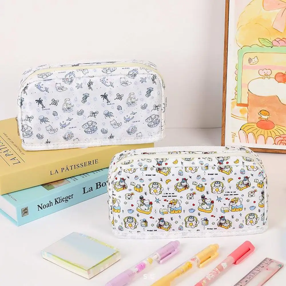 Multifunctional Multilayer Pen Bag Large Capacity Multifunctional Stationery Bag Stationery Storing Bag Students