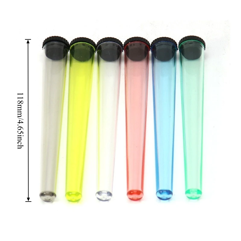 5PCS 10PCS Transparent Cigarette Storage case Smell Proof Tube King size For 118MM Waterproof Cigarette Paper Seal Container