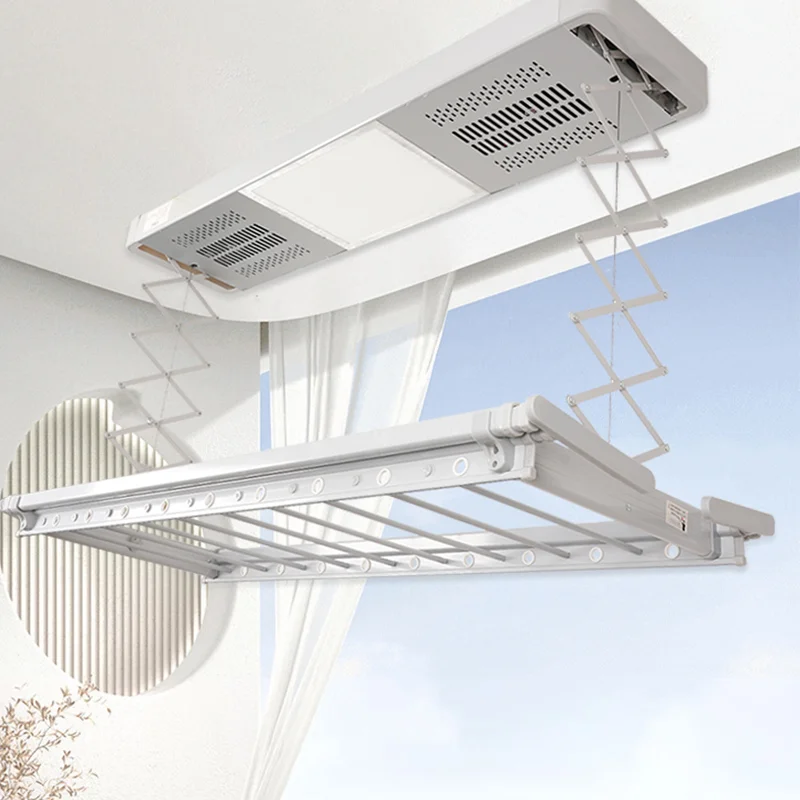 ماكينة طي الملابس الأوتوماتيكية ذات الجودة الممتازة، رف تجفيف الغسيل الكهربائي المثبت على السقف #1